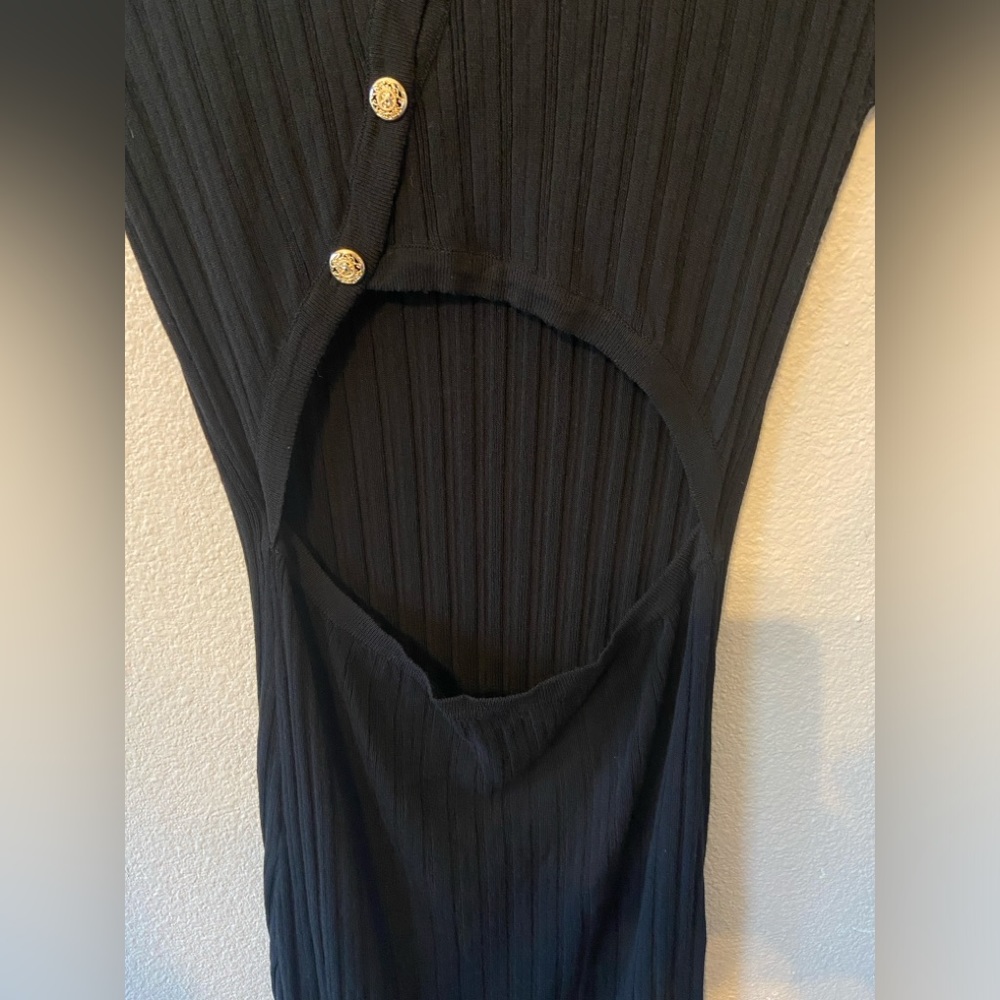 Cider Black Cutout Dress Small NWT - Picture 9 of 13
